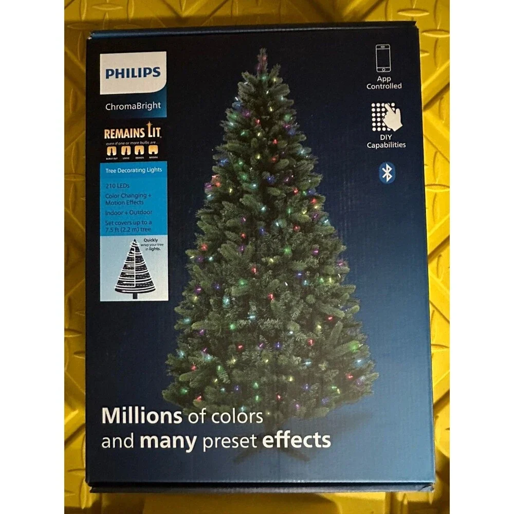 Philips ChromaBright 210 LED Tree Decorating Lights Millions Of Colors